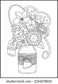 Mothers Day Adult Coloring Pages