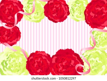 Mother's day background Carnation frame