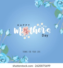 Mother's Day background featuring surrounded by floating balloons and hearts Perfect for cards, social posts, and digital gifts