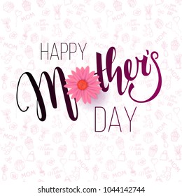 Mother's Day background. Vector template for cards, wallpaper, flyers, invitation, posters, brochure, discount voucher, banner.