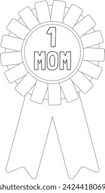 Mother's Day Badges And Labels. Mother's coloring page