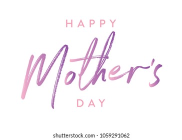 Mother's Day Banner, Mother's Day Background, Mom's Holiday, Mom's Love, Happy Mother's Day Text, Mother's Day Greeting Card, Vector Text Background Illustration