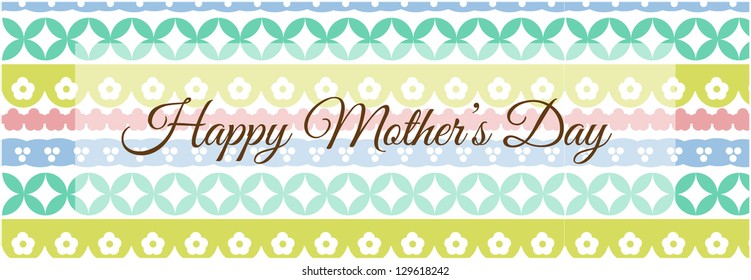 Mothers day banner Cute pattern