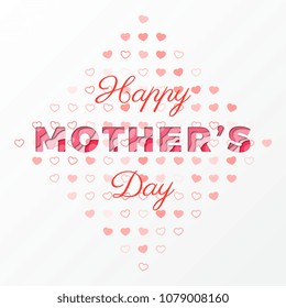 mothers day banner design layout with paper cut colorful layered text for greeting cards, posters, invitations, brochures