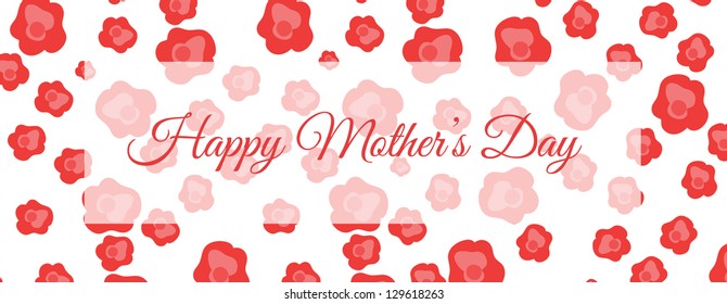 mothers day banner little flower pattern