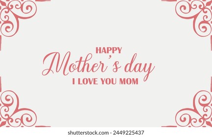 Mother's day banner postcard vector image. 