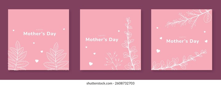 Mothers Day banner template. Mothers day greeting card design. Vector illustration