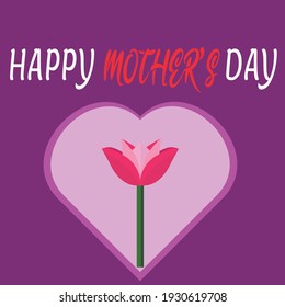 mother's day beautiful idea heart with rose shape card svg