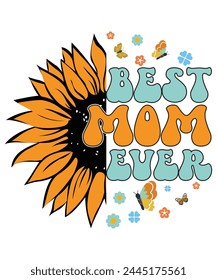 Día de las Madres Mejor Mamá, Sunflower Mother Day Shirt, Diseño de girasol, Sunflower Mom, Sunflower Mothers Day Shirt