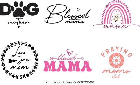 Mother's day best  t shirt bundle. mother's day vector design, motherhood , Mom shirt, best mama, bundle