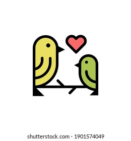 mothers day birds outline icon. Element of mothers day illustration icon. Signs and symbols can be used for web, logo, mobile app, UI, UX