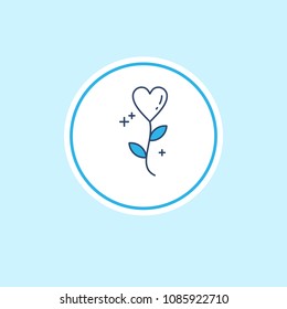Mother's day blue icon with light blue background vector 