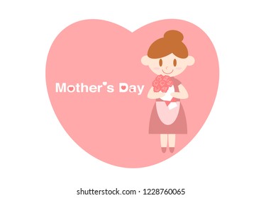 Mother's Day: a bouquet held by mother