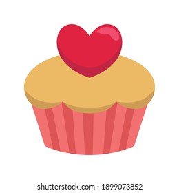Mothers Day Cake Icon. Vector Design Illustration Sign Logo.