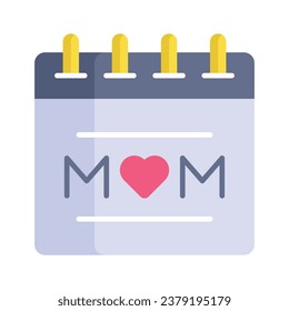 Mothers day calendar vector design, ready for premium use