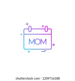 Mother's day calender icon design vector