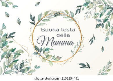 mother's day card or banner with a heart-shaped gift with a golden ribbon of pink hearts around the gift on a pink and white gradient background