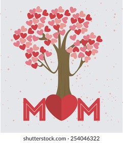 Mothers day  card design, vector illustration.