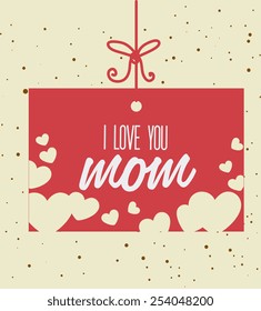 Mothers day  card design, vector illustration.