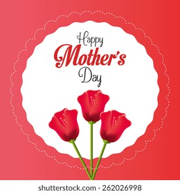 Mothers day card design, vector illustration.