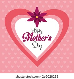 Mothers day card design, vector illustration.