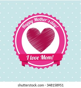mothers day card design, vector illustration eps10 graphic 