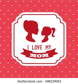 mothers day card design, vector illustration eps10 graphic 