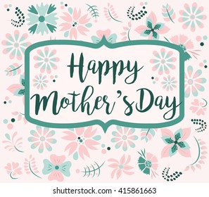 Mother's Day card with flower background