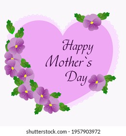 mother's day card with flowers