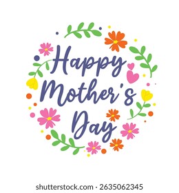 Mother's day card with flowers