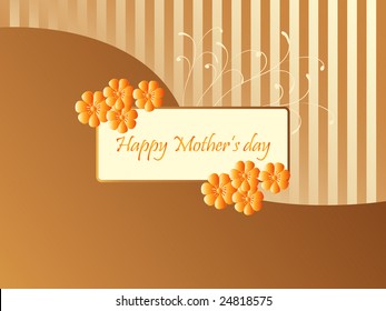 Mother's day card with flowers and gradients