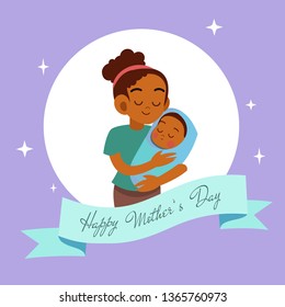 mothers day card greeting vector illustration