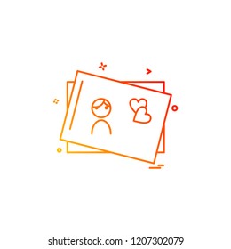 Mother's day card icon design vector