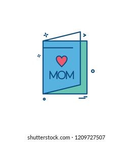 Mother's day card icon design vector