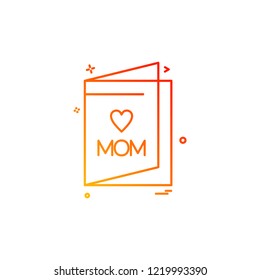 Mother's day card icon design vector