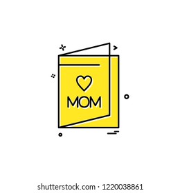 Mother's day card icon design vector