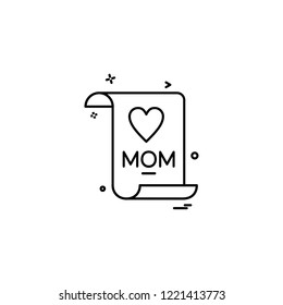 Mother's day card icon design vector