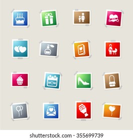 Mothers day card icons for web