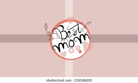 mothers day card postal background illustration in vector format