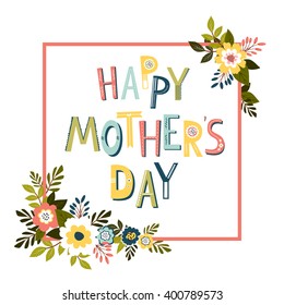 Mother's day card template, Vector.