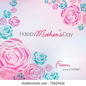 mother's day card vector background