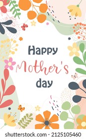 Mother's day card. Vector illustration