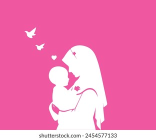 mothers day card vector illustration