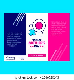 Mother's day card withblue theme and creative design vector 