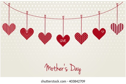 Mother's day card.Vector illustration.