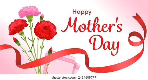 Mother's Day carnation bouquet image banner (2:1)