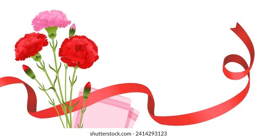 Mother's Day carnation bouquet image_banner frame (2:1)