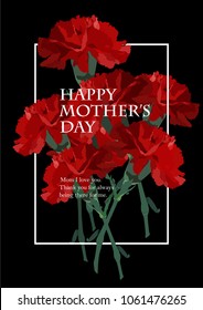 Mother's day carnation card