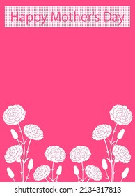 Mother's Day Carnation Flower Clip Arts Background