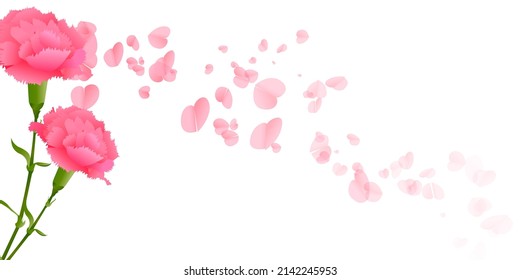 Mother's Day Carnation Heart Background 